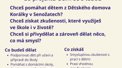 Dětský domov Korálky v Senožatech hledá brigádníky na doučování dětí